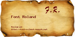 Font Roland névjegykártya