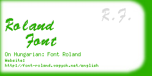 roland font business card